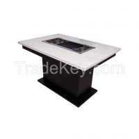 Restaurant Smokeless Stainless Steel Grill Marble