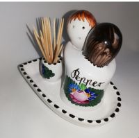 Ceramic salt and pepper shakers