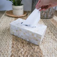 Square Mother Of Pearl Inlay Tissue