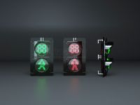 200mm Static Pedestrian Traffic Light With