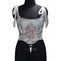 Embroidery Corset Strap Vest Top