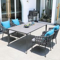 Aluminium Garden Dining Set Table And