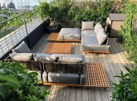 Outdoor Teakwood Sofa Set With All