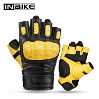 INBIKE Summer Goatskin Gloves Half Finger