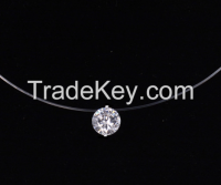 Fashion Silver Color Crystal Zircon Invisible