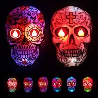 Halloween Skull Lamp Colorful Acrylic Led