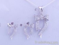 2011 new fashion 925 sterling silver cz jewelry set