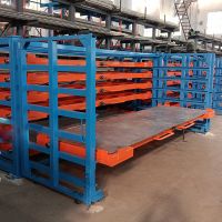 Plate Metal Shelf Heavy Duty Roll out Sheet Metal Storage System 