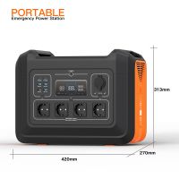 2400W LiFePO4 Battery Portable Power Station Solar Generator