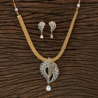American Diamond (CZ) Pendant Set For