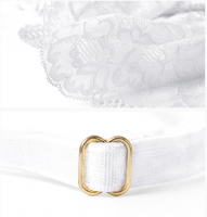 Sling Bodysuit V Neck Lace Snap