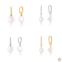 S925 Sterling Silver Baroque Shaped Pearl