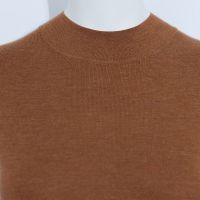 Custom Wool Sweater Ribbed Basic Brown