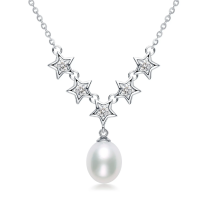 8~9mm Silver Freshwater Pearl Drop