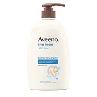 Aveeno Skin Relief Fragrance-Free Body Wash with Triple Oat Formula Soothes Itchy, Dry Skin, Formulated for Sensitive Skin, Fragrance-, Paraben-, Dye- &amp;amp; Soap-Free, 33 fl. Oz