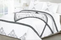 Printed With Ruffled, Tassel Deco Quilt