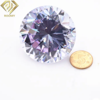 3A Round Diamond Cut White Cubic