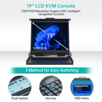 19 Inch LCD KVM Switch 8