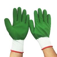 Factory Checper Price13 Gauge Working Gloves With Foam Latex Palm Tip of the Finger to Reinforce