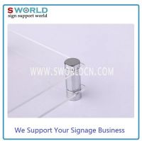 Aluminum Flat Head Through Standoff Spacers for Double Layer Glass/Acrylic