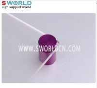 Colored Colorfun Series Aluminum Anodised Purple Sign Spacers/Standoffs for Panel Fixing-Flat Head