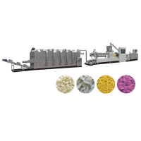 Re-produced extruded rice processing line