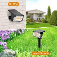 Geomade Solar Spot Lights Outdoor, Waterproof Dusk-to-Dawn Solar Landscape Spotlights for Garden Yard