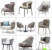 4pcs Rattan Patio Outdoor Sofa Set