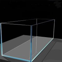 2 Gallon Clear Ultra-low Iron Glass Rimless Cube Aquarium Tank , Reef Tank, 5mm