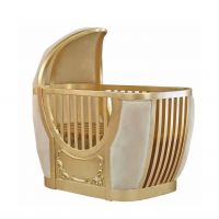 Luxury Baby Cribs With Gold Painted