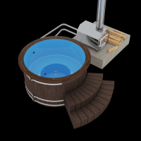 Cedar Plunge Tub With External Wood