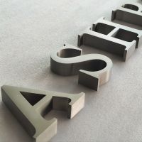 Brushed Stainless Steel Signage Metal 3D Letters Business Sign