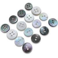 Natural Shell Buttons Machii Black Butterfly