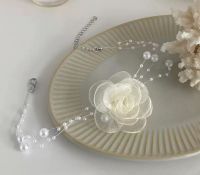 Fairy Mesh Flower Pearl Three-layer