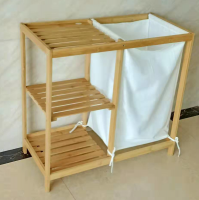 Bamboo 3 Tier Shelf With Laundry