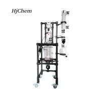 Double Jacketed Glass Reactor With Teflon