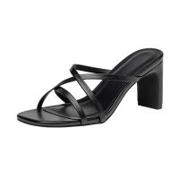 Strappy Block Heel Mules women sandal