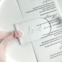 Acrylic Luggage Label Wedding Name Place
