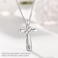 JEWELRY 925 Sterling Silver Cross Necklace