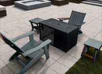 Aluminium Rectangular Fireplace Table Outdoor Furniture