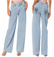 New Design Custom Women Denim Pants