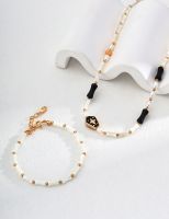 Sterling Silver Natural Pearl Black Agate