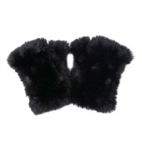 Women Faux Fur Fingerless Gloves - Soft