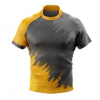 Dynamic Rugby Jersey || Sublimated Gold & Black Rugby Jersey||