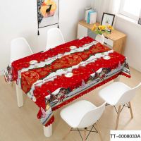 Plastic Christmas Tablecloth Rectangle  Vinyl Christmas