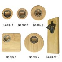 Bamboo base SS Bottle Openers