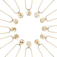 Enamel Zodiac Constellation Double Sided Pendant