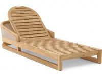 Teak Sun Lounger Pool Side