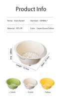 Yuli double-layer Drain basket fruit washing Colander Set