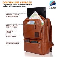 Leather Messenger Laptop Bag / Cross Over